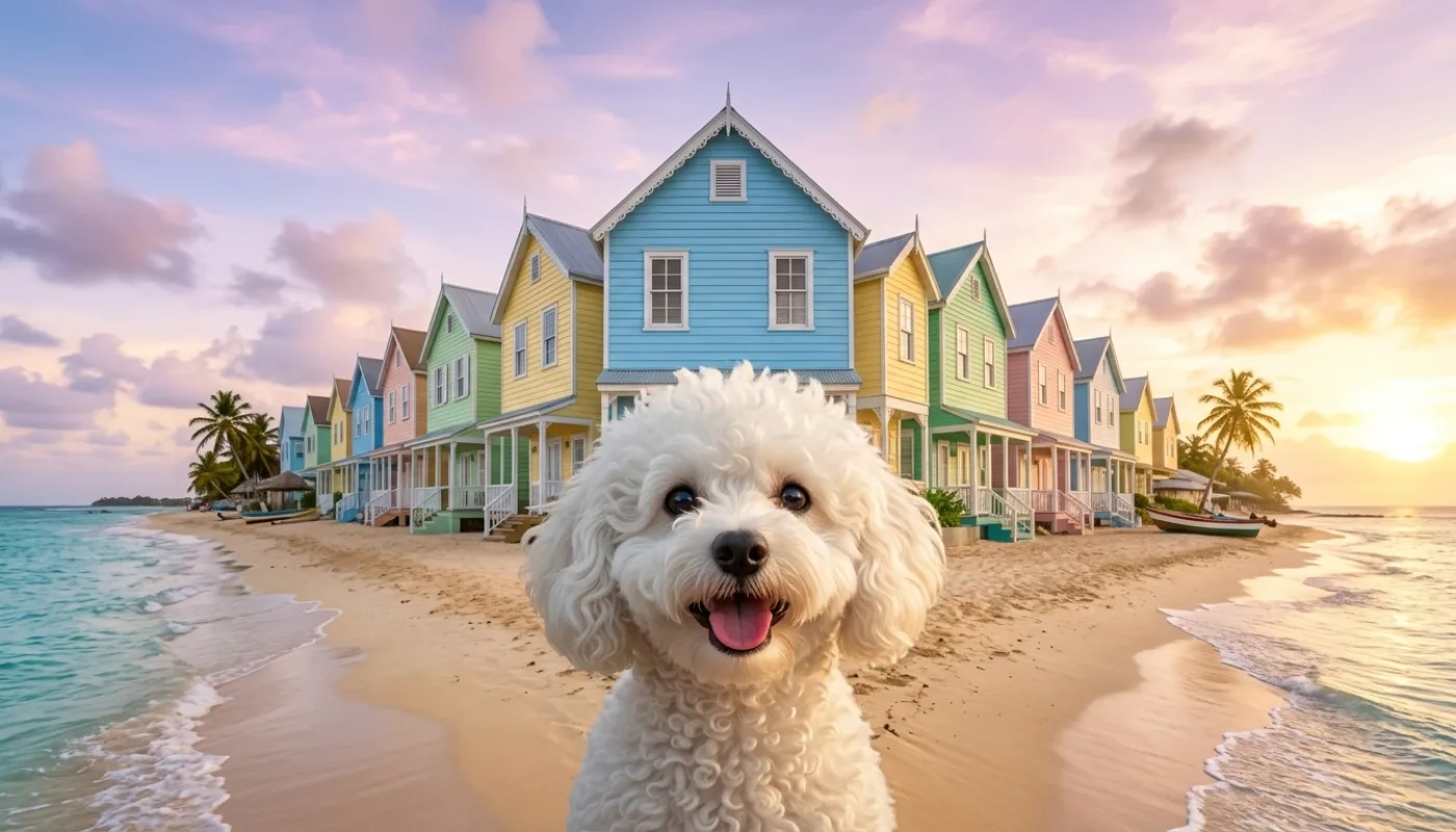 Dog travelling to Barbados