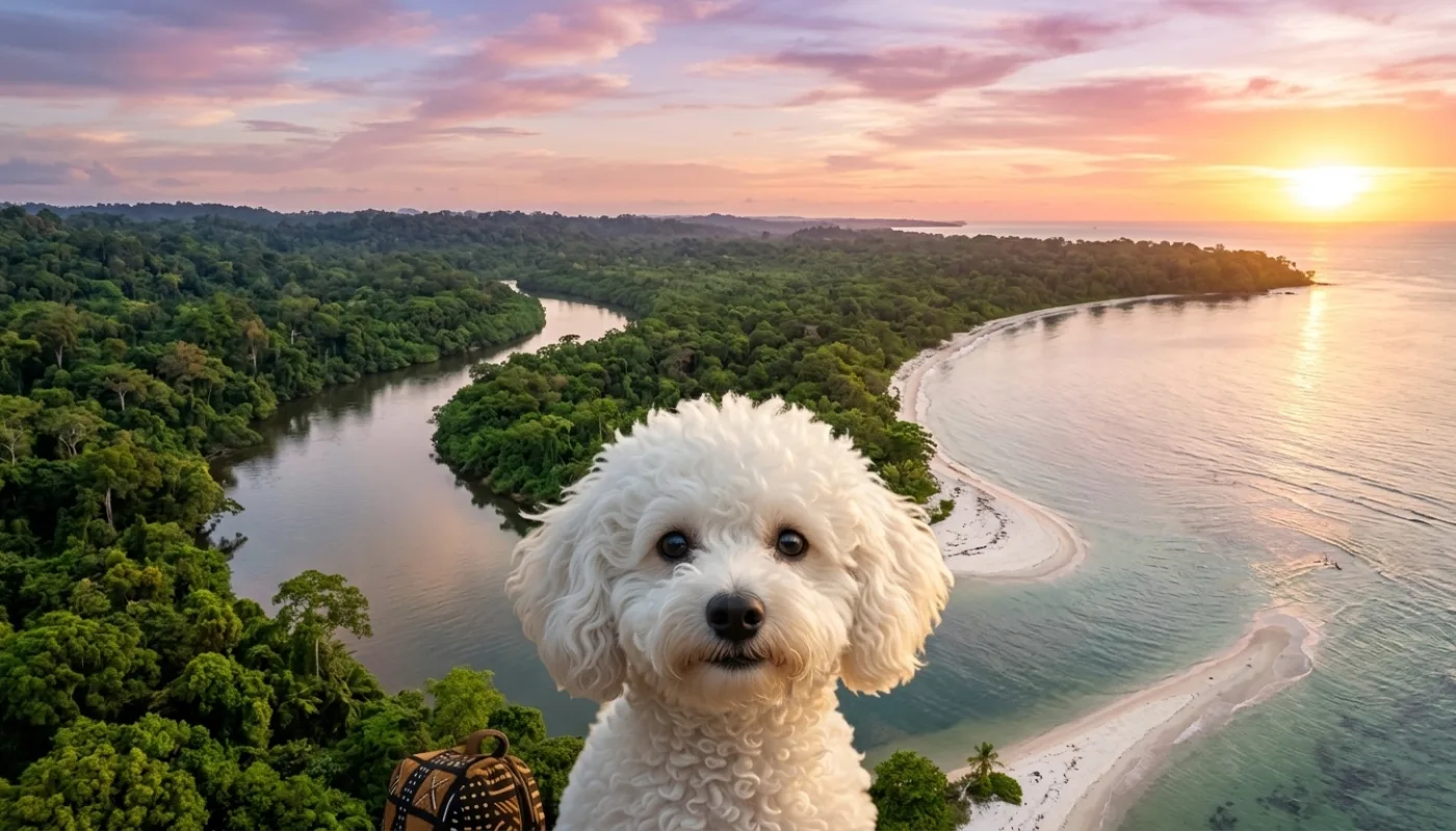 Dog travelling to Gabon