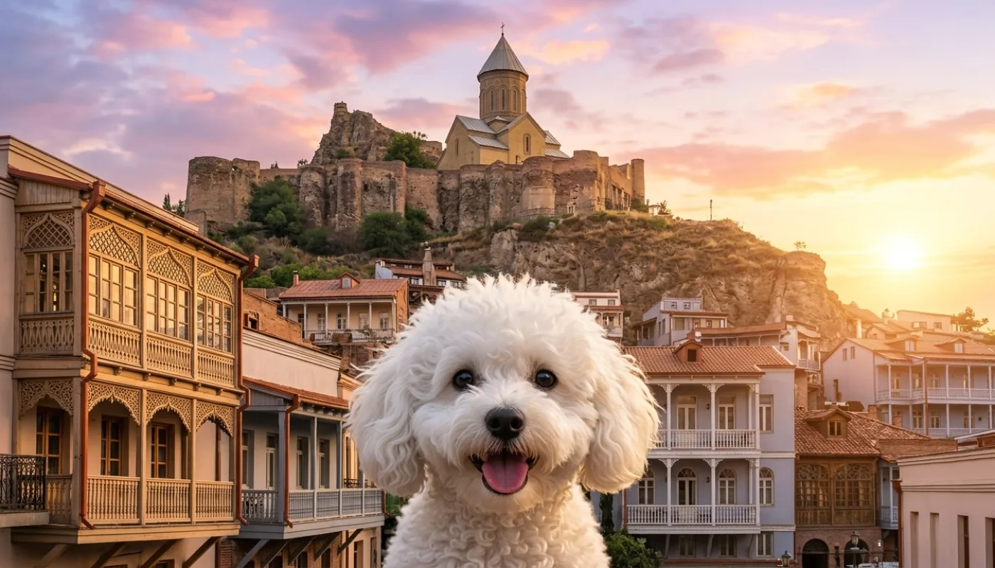 Dog travelling to Georgia