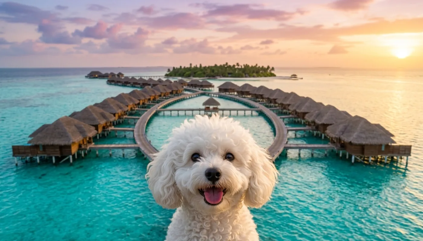 Dog travelling to Maldives