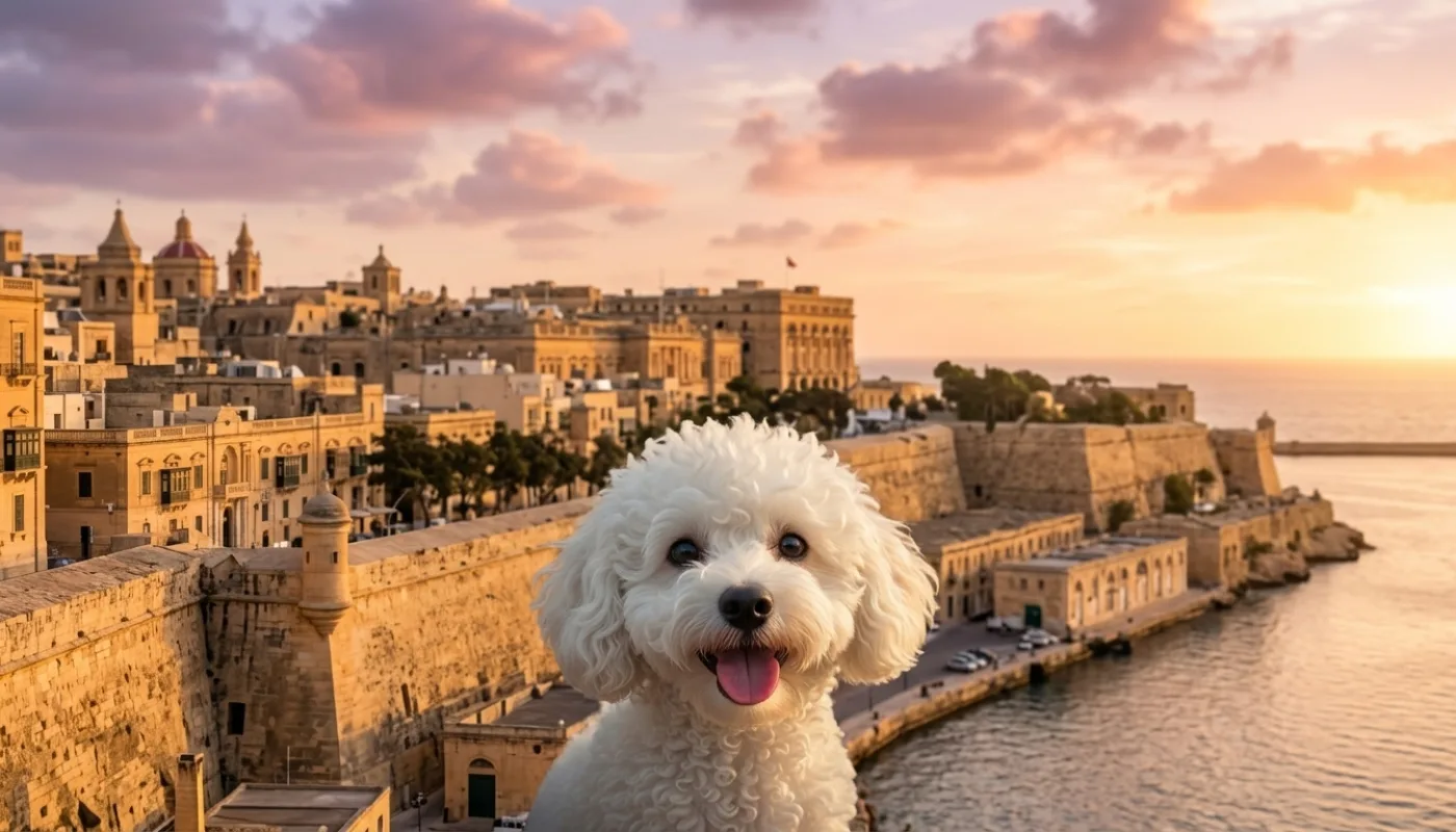 Dog travelling to Malta