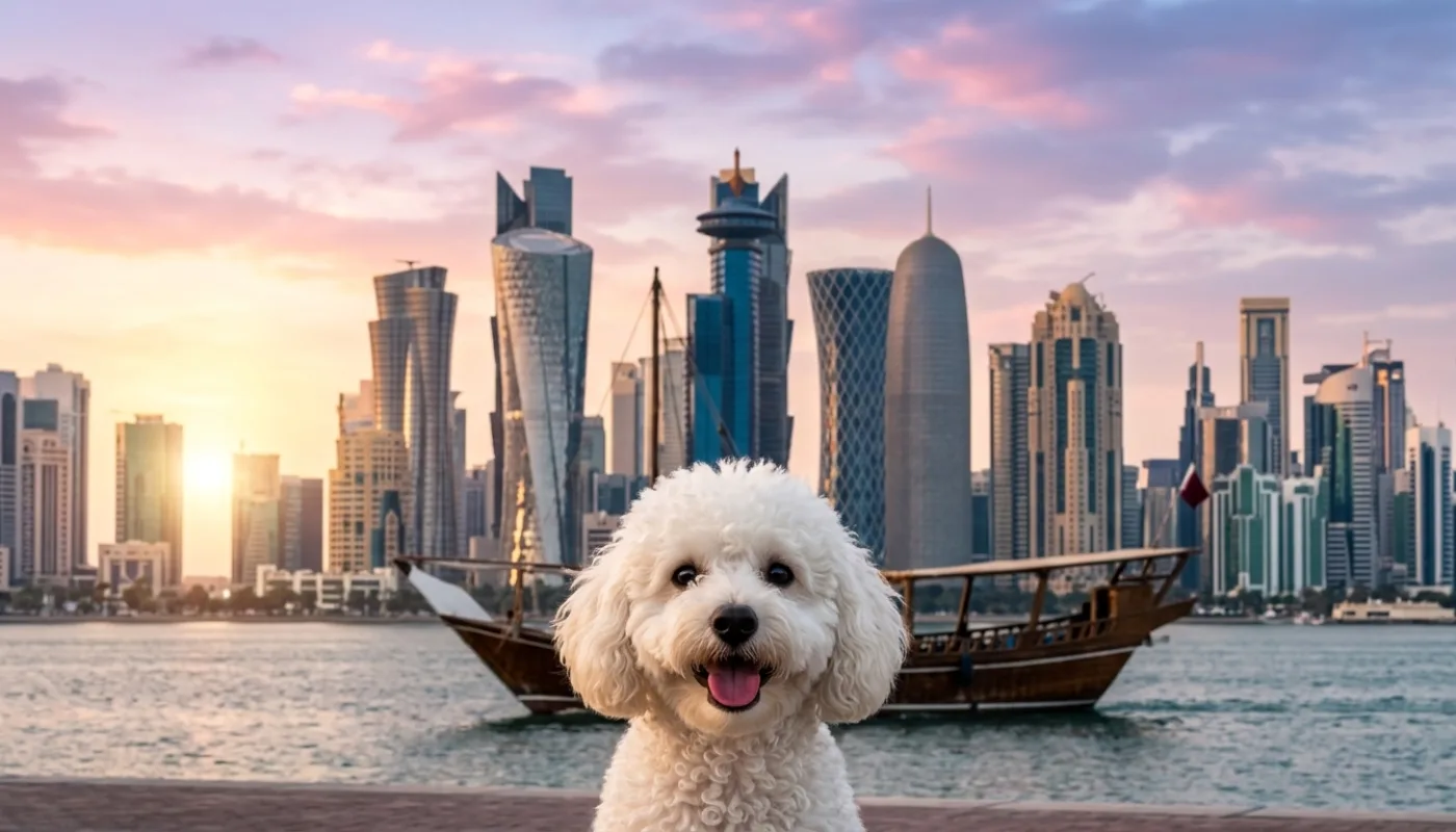 Dog travelling to Qatar