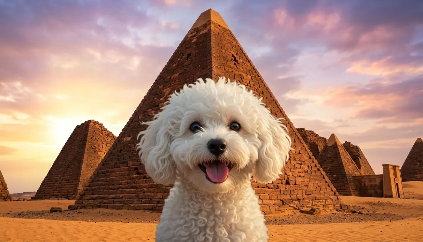 Dog travelling to Sudan