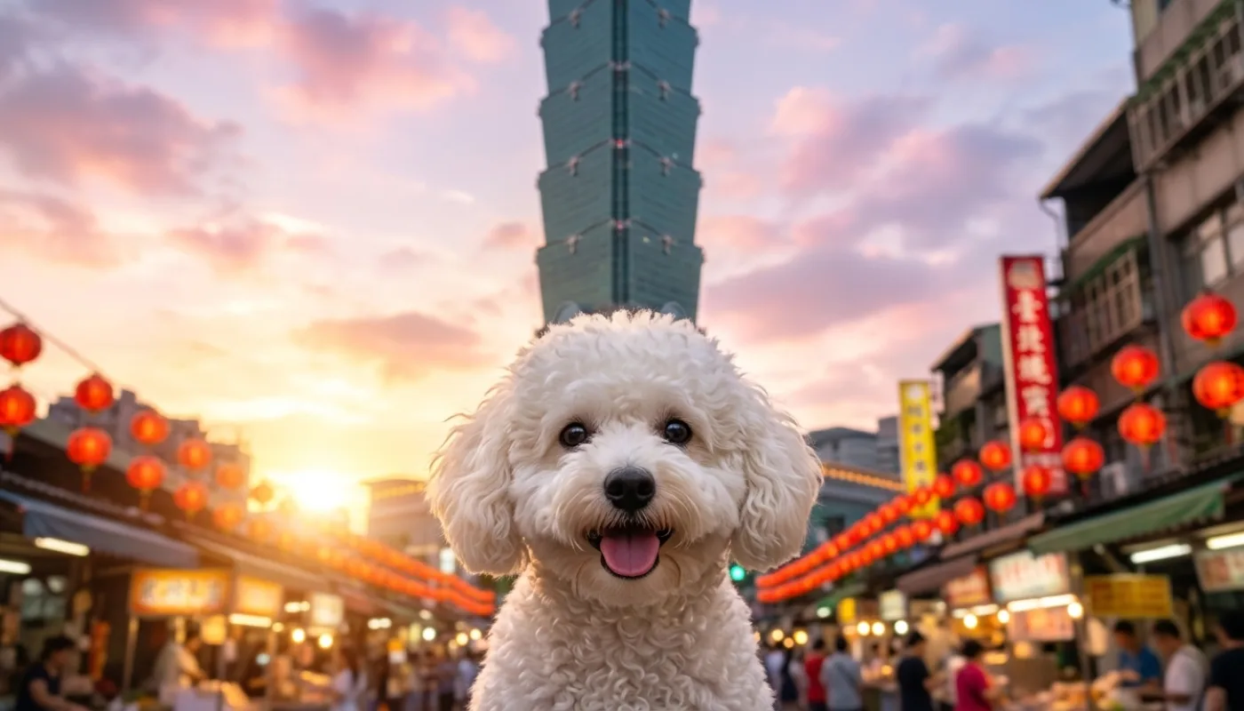 Dog travelling to Taiwan