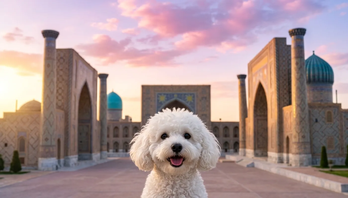 Dog travelling to Uzbekistan